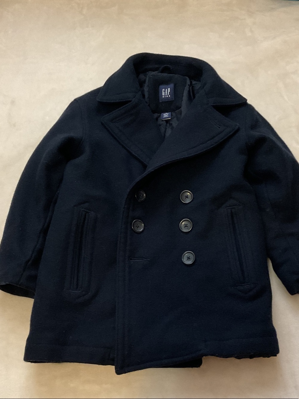 GAP Kids Navy Double-Breasted Pea Coat